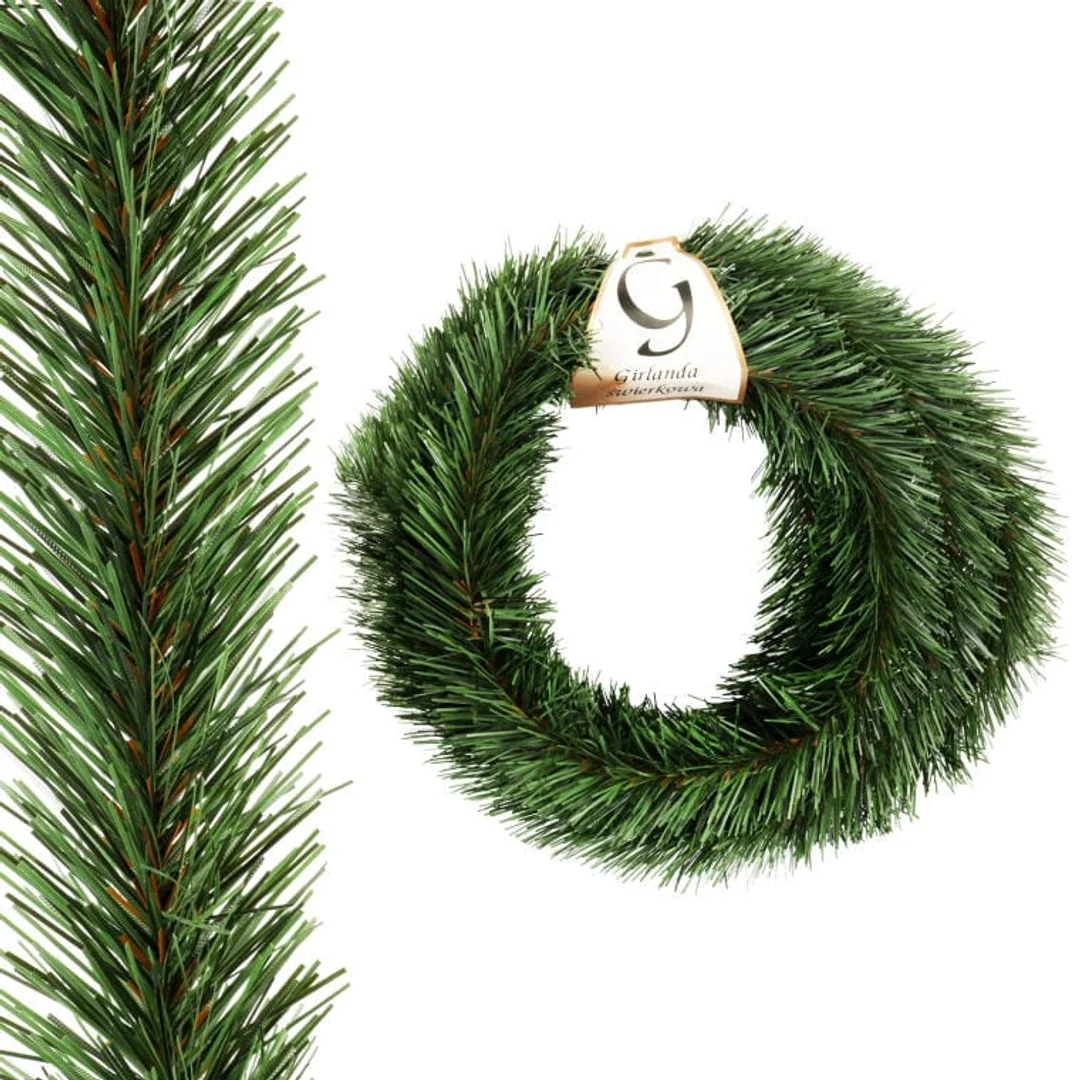 Girlanda CHOINKOWA ŚWIĄTECZNA DEKORACJA ŁAŃCUCH 5m x 7.5 cm — zdjęcie 2