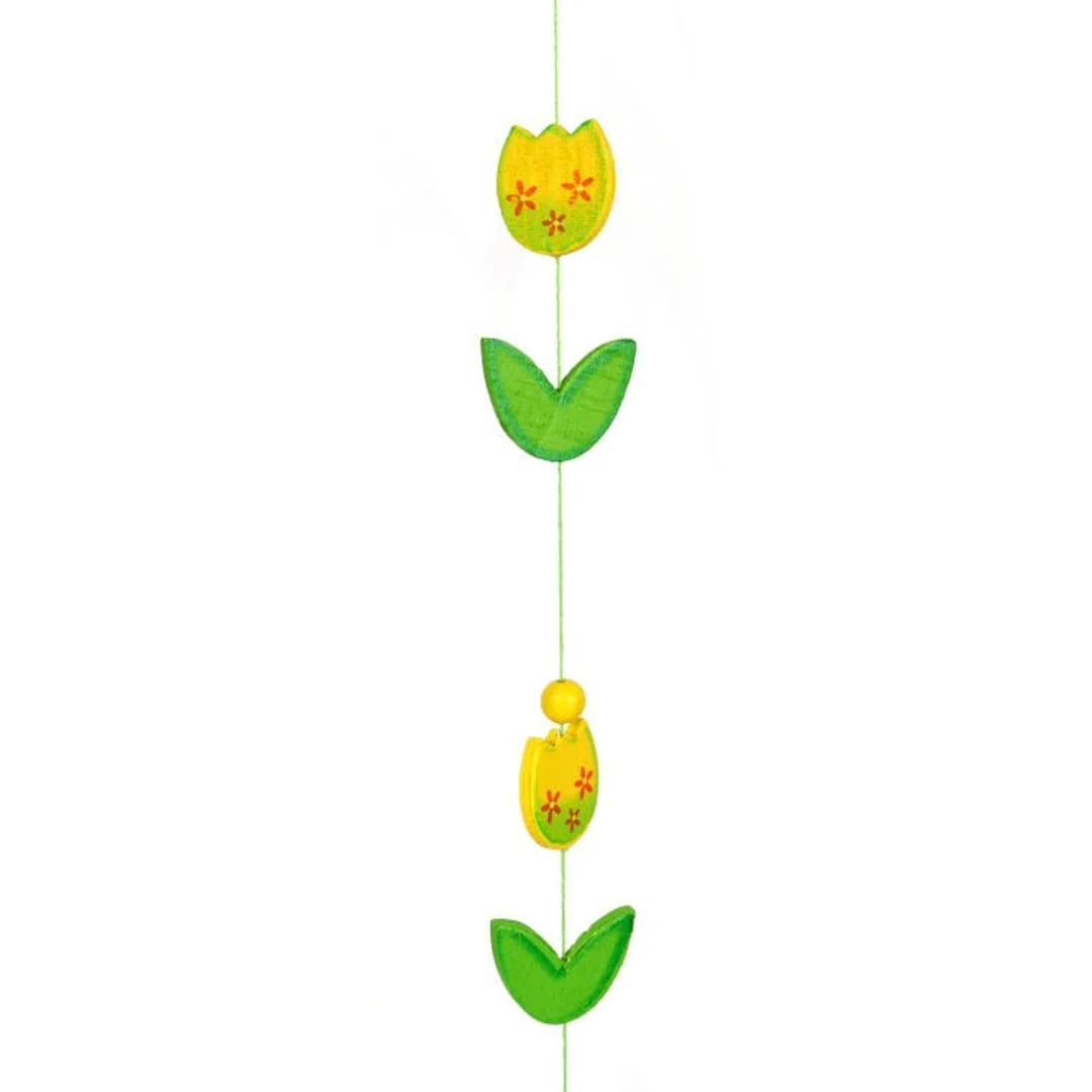Girlanda Wiosenna z Drewnianych Żółtych Tulipanów 140cm — zdjęcie 2