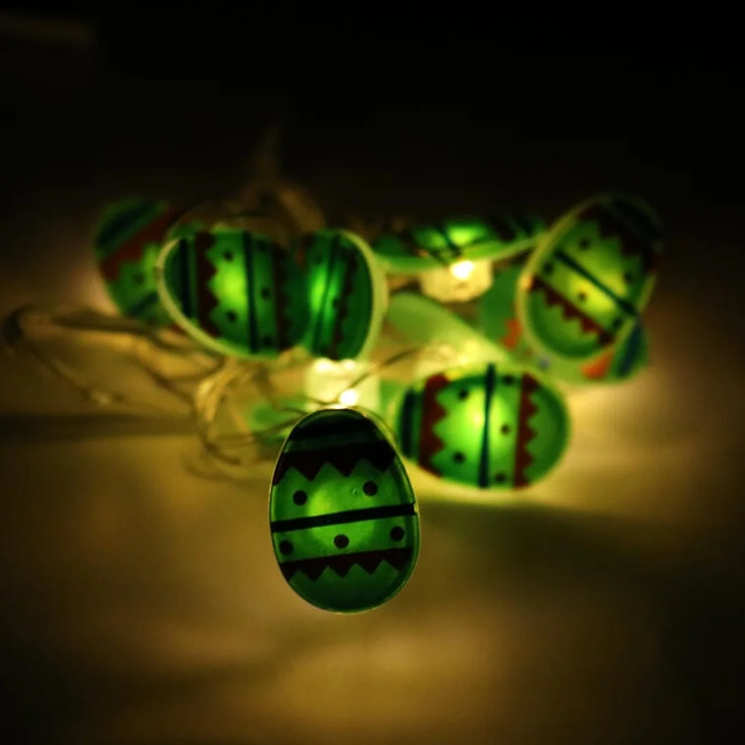 JAJKA GIRLANDA ŚWIETLNA LAMPKI 10LED WIELKANOC ZIELONE — zdjęcie 3