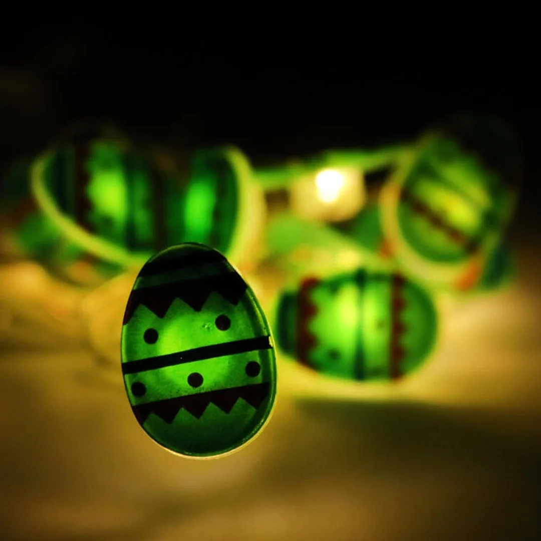 JAJKA GIRLANDA ŚWIETLNA LAMPKI 10LED WIELKANOC ZIELONE — zdjęcie 4