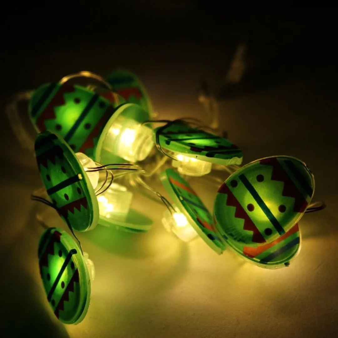 JAJKA GIRLANDA ŚWIETLNA LAMPKI 10LED WIELKANOC ZIELONE — zdjęcie 5
