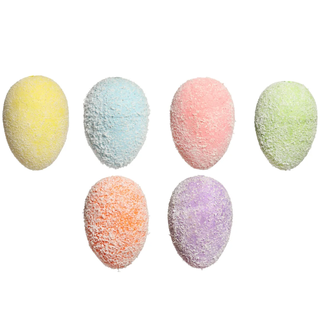 JAJKA ZAWIESZKI W WYTŁACZANCE 7CM 6SZT PASTELOWE — zdjęcie 3