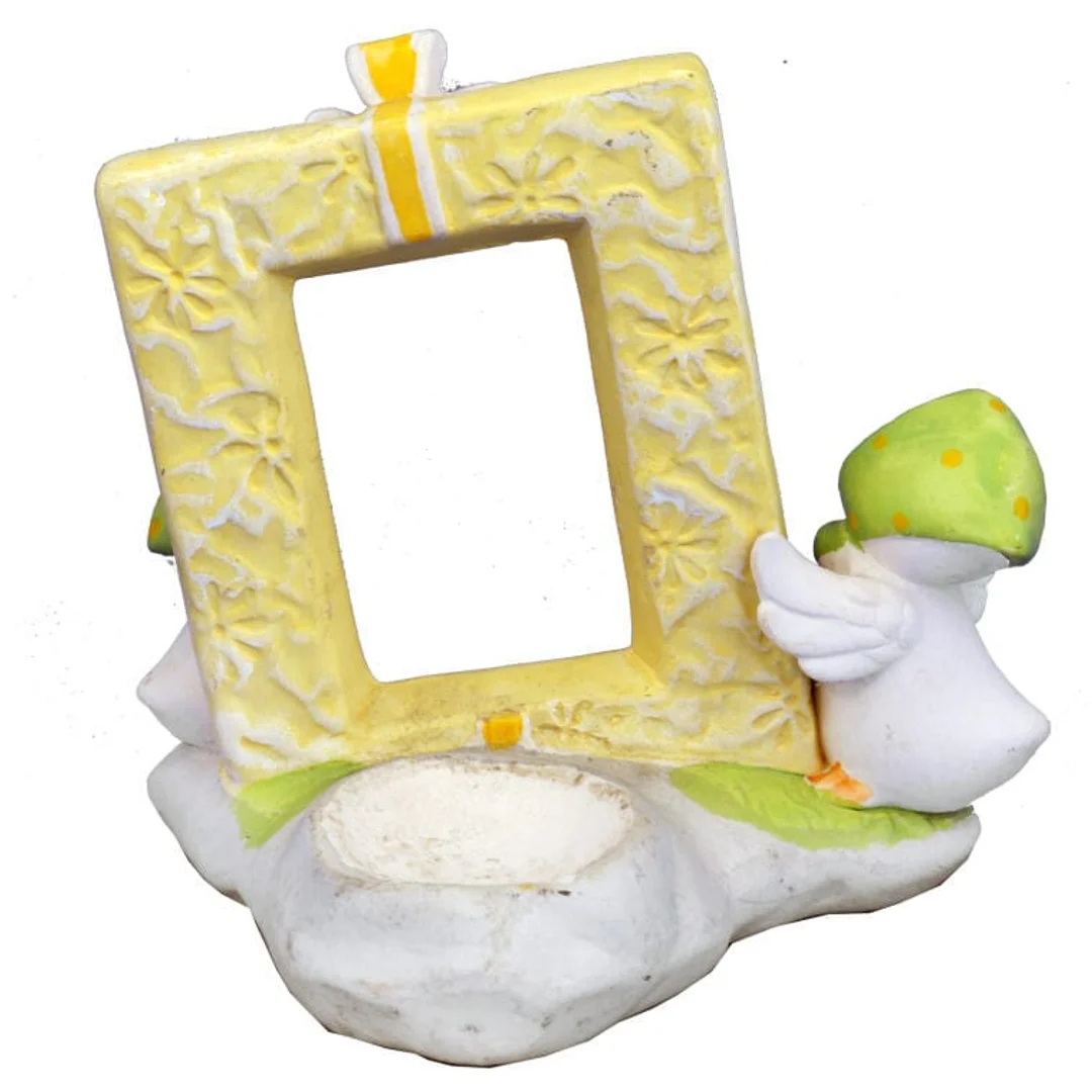 KACZUSZKI Z RAMKĄ CERAMICZNY LAMPION WIELKANOCNY 12 CM — zdjęcie 2