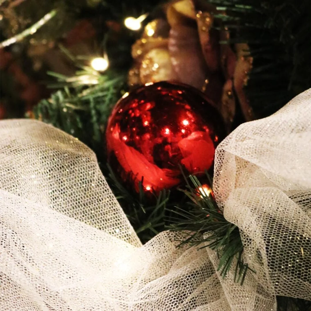 Komplet 10 bombek plastikowych w tubie czerwone połysk — zdjęcie 5