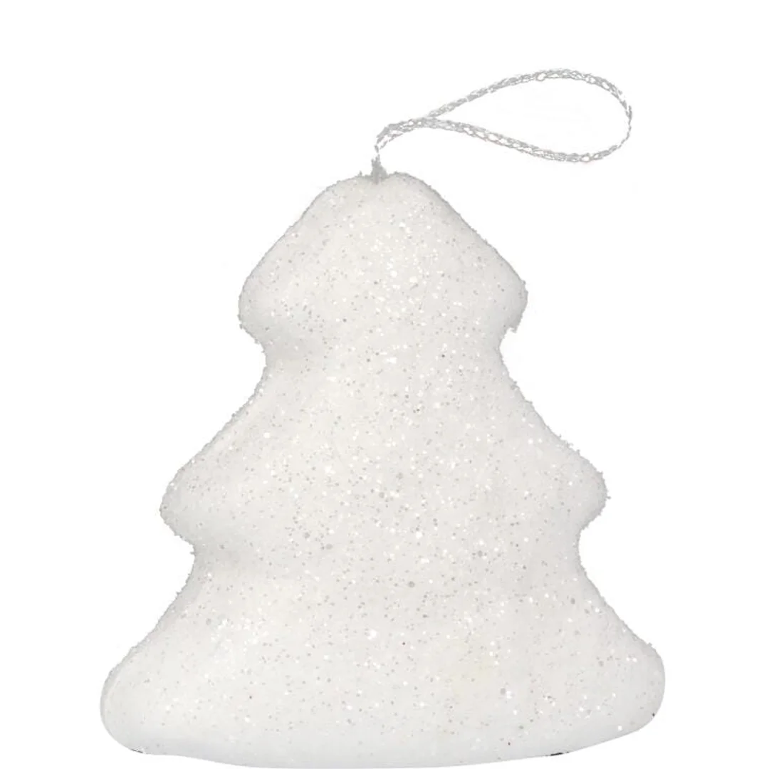 Komplet 6 Białych Styropianowych Choinek - Dekoracja Świąteczna 5,5 cm — zdjęcie 2