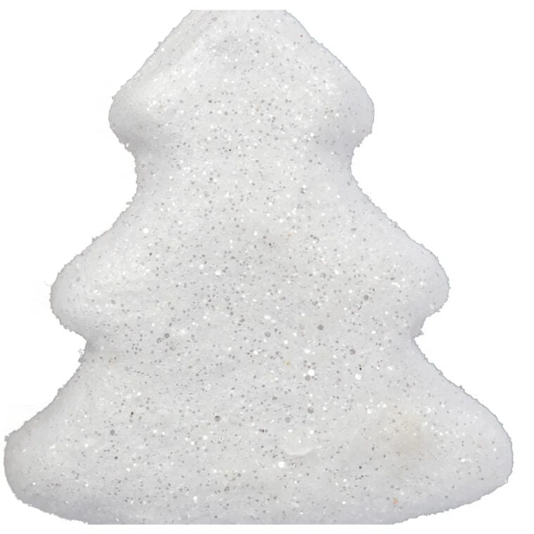 Komplet 6 Białych Styropianowych Choinek - Dekoracja Świąteczna 5,5 cm — zdjęcie 3