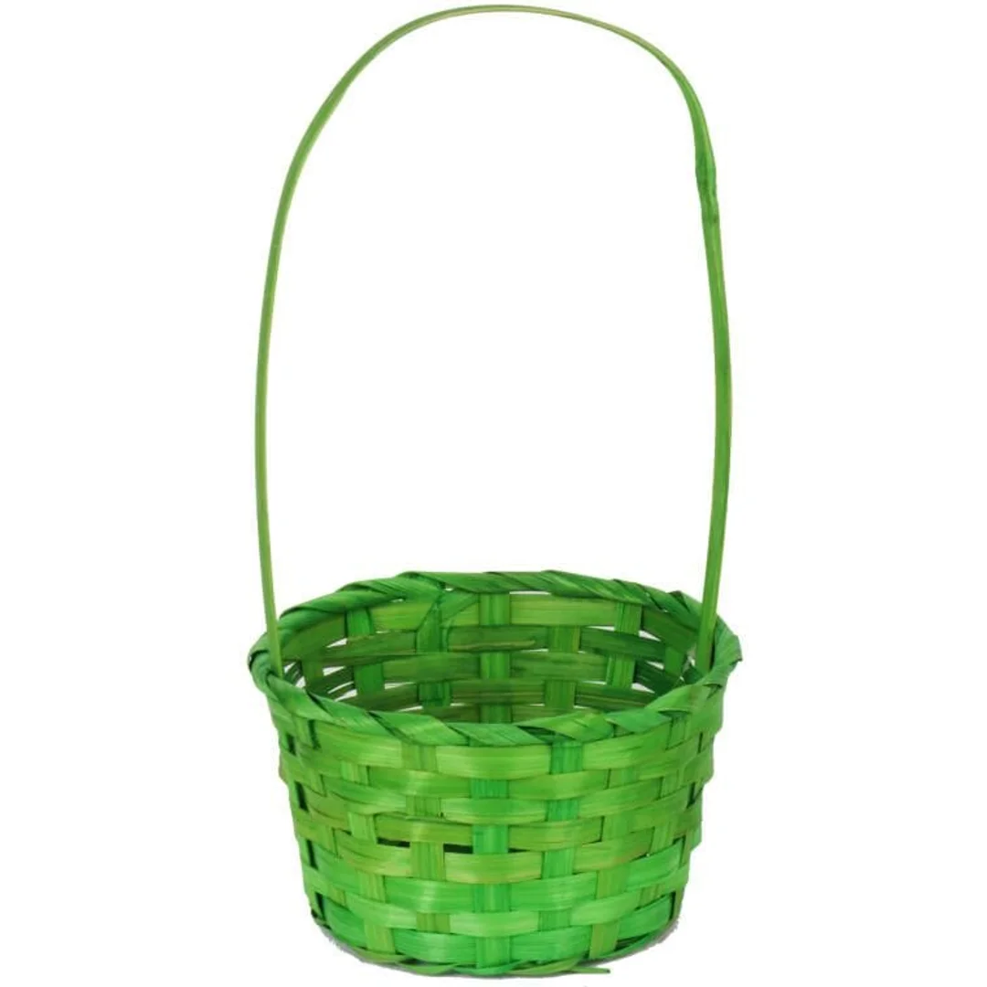 Koszyk wielkanocny do święconki fi 22 cm zielony — zdjęcie 2