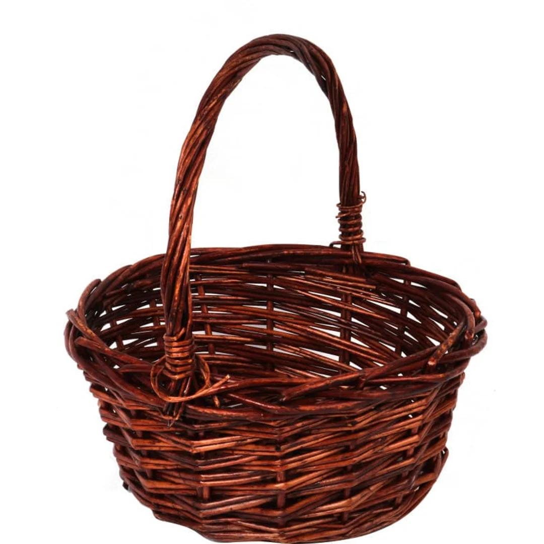 Koszyk wielkanocny naturalny do święconki fi23cm WYS 24CM — zdjęcie 2