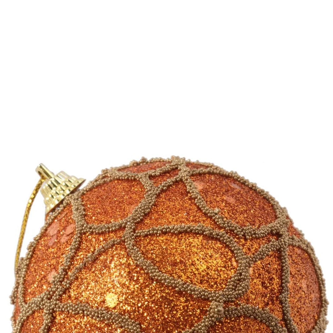 Kpl. 4 bombek styropianowych 6 cm pomarańczowe — zdjęcie 4