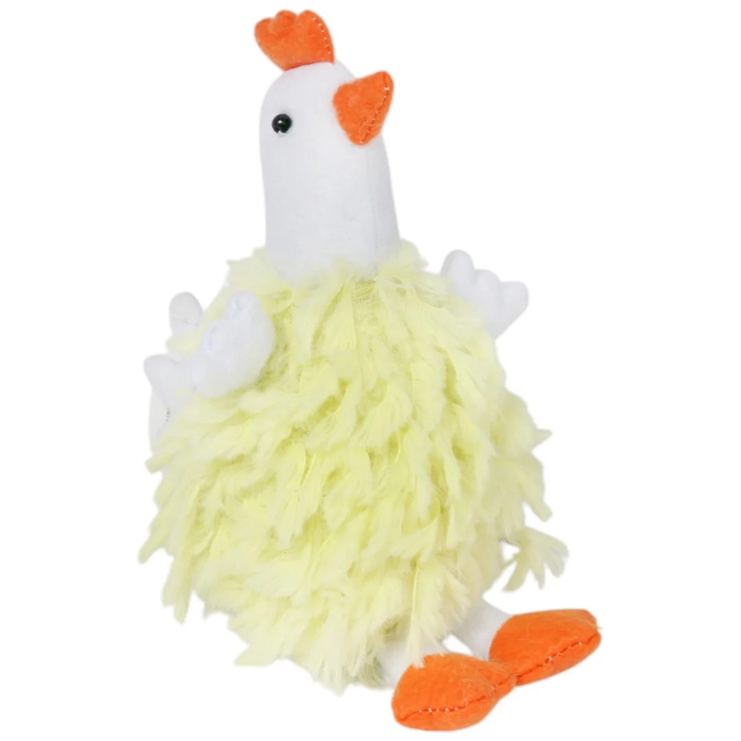 KURA OZDOBA PLUSZOWA KURA FOLKLOR WIELKANOC ŻÓŁTA 18 CM — zdjęcie 2