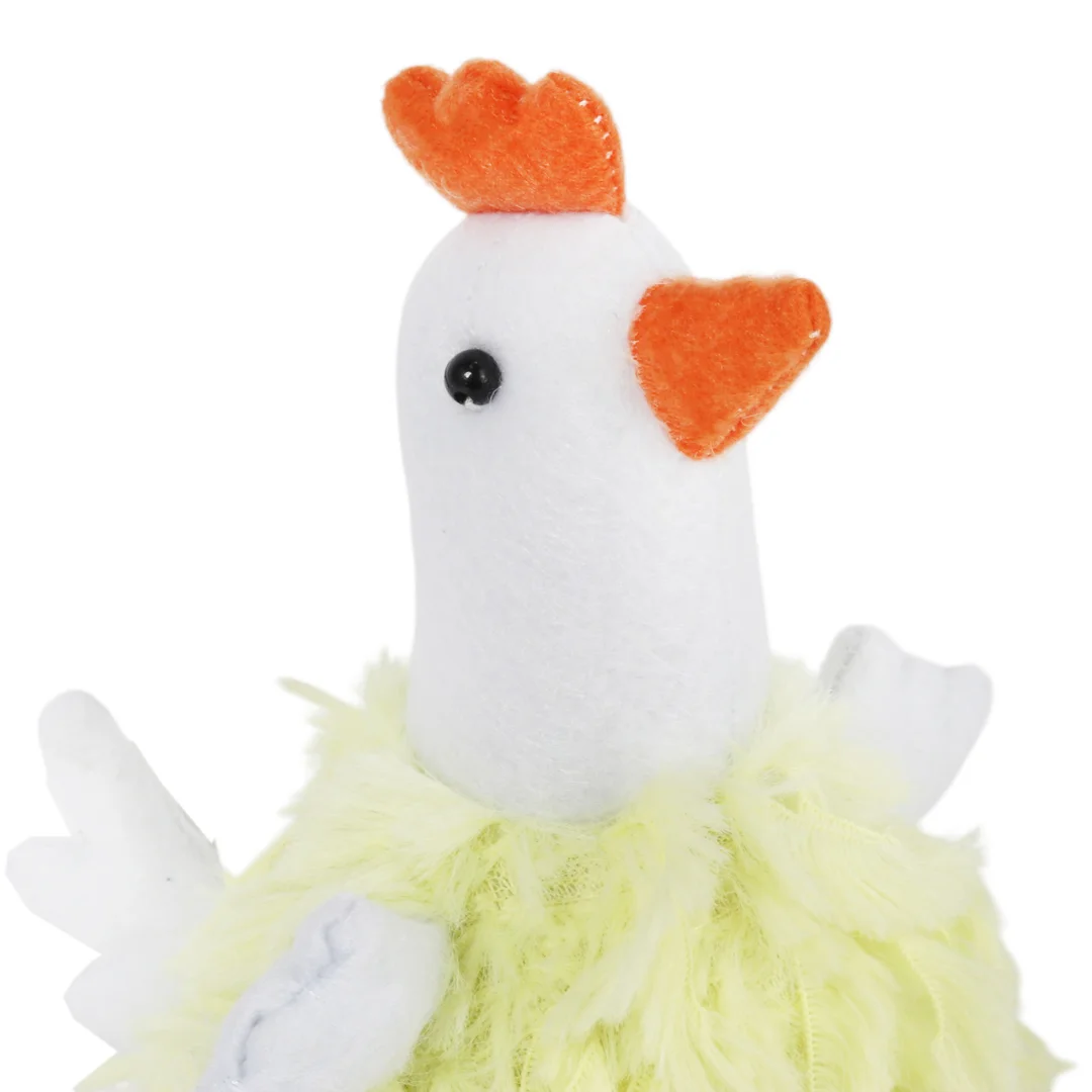 KURA OZDOBA PLUSZOWA KURA FOLKLOR WIELKANOC ŻÓŁTA 18 CM — zdjęcie 5