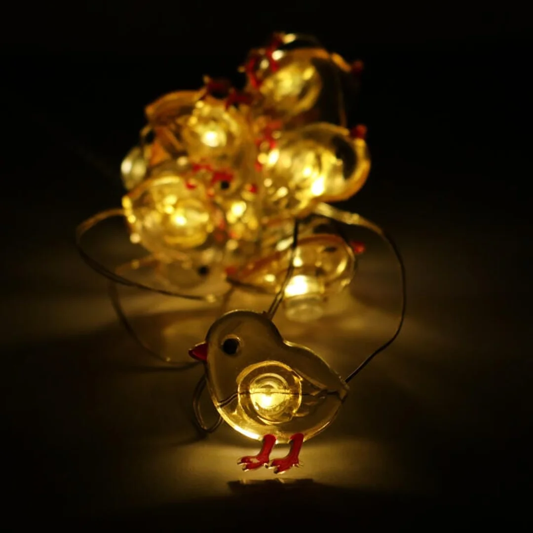 KURCZACZKI GIRLANDA ŚWIETLNA LAMPKI 10LED WIELKANOC ŻÓŁTE — zdjęcie 3