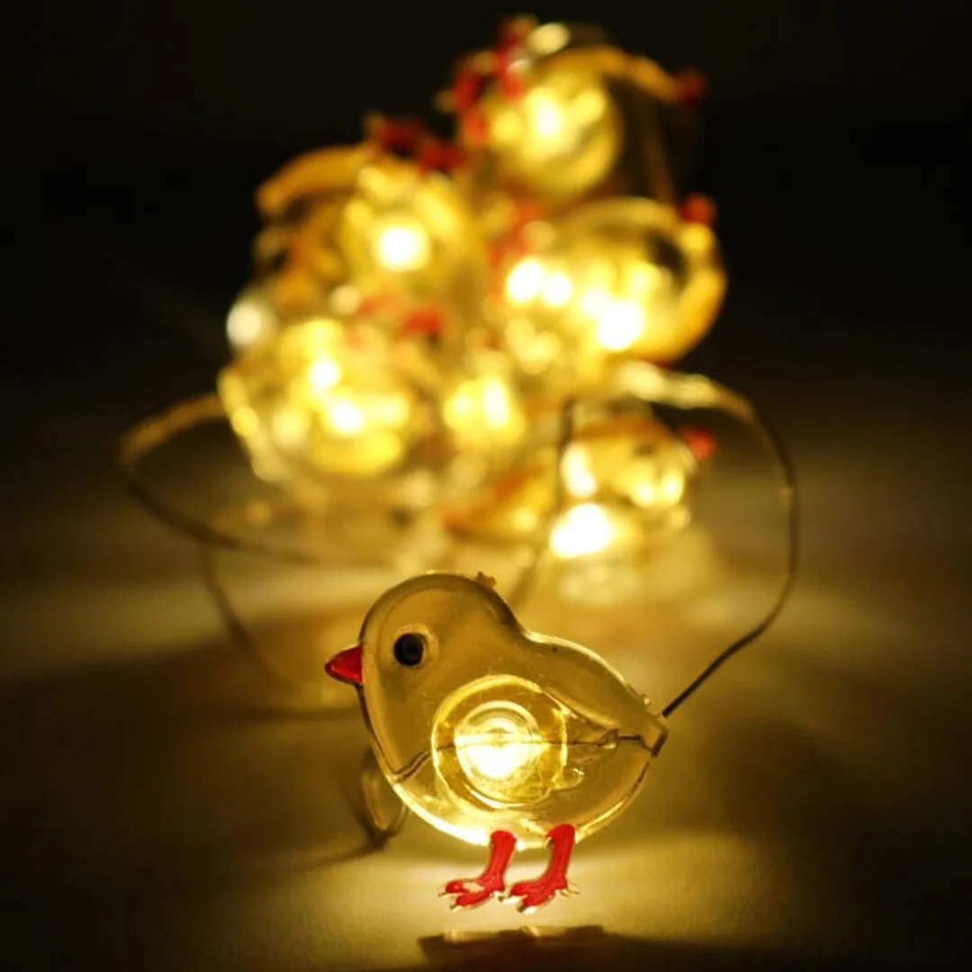 KURCZACZKI GIRLANDA ŚWIETLNA LAMPKI 10LED WIELKANOC ŻÓŁTE — zdjęcie 4