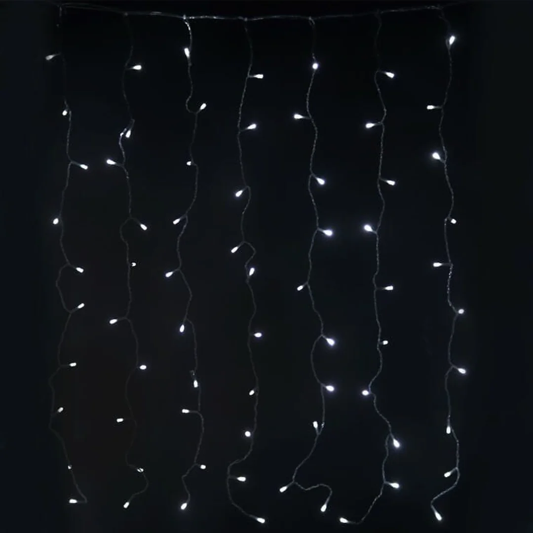 KURTYNA 100 LED ZASŁONA ŚWIETLNA LAMPKI ŚWIĘTA LAMPKA ŚWIĄTECZNA 1.5 X1.5 M — zdjęcie 7