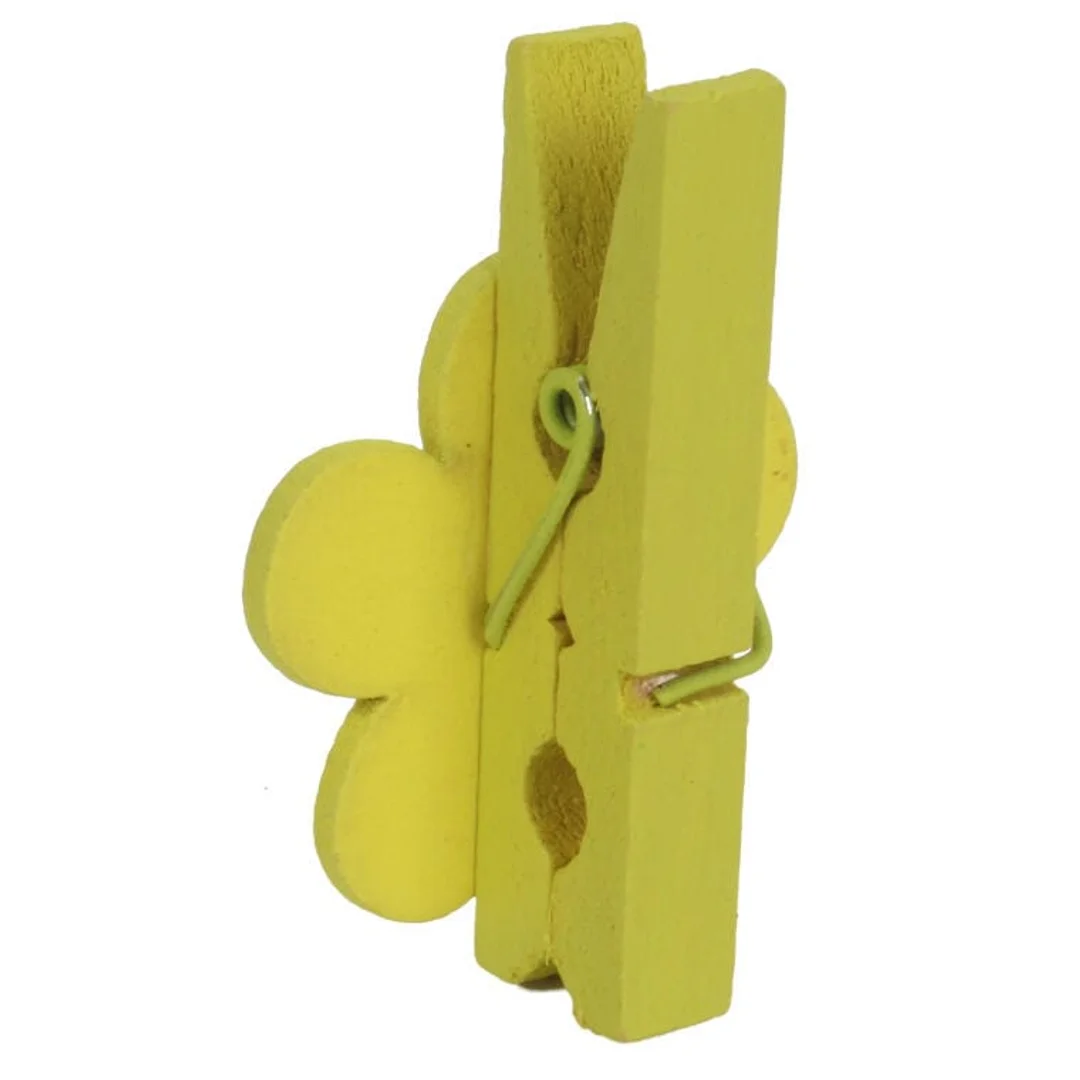 KWIATKI KLAMERKI DREWNIANE 6SZT 4,5CM WIELKANOC WIOSNA — zdjęcie 4