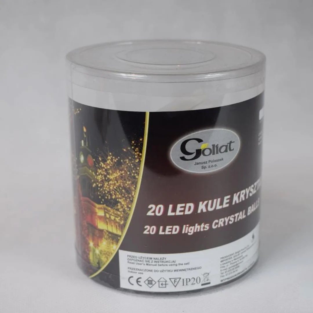 Lampa ozdobna Srebrne Gwiazdki z 20 białymi diodami LED zasilanymi bateriami AA — zdjęcie 3