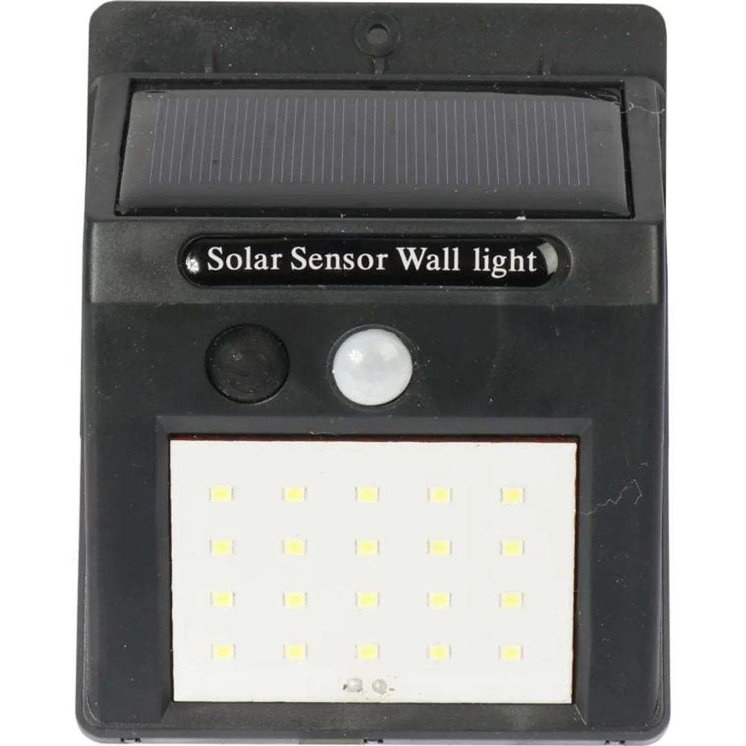 Lampa Solarna LED z Czujnikiem Ruchu i Zmierzchu, Zasilana Energia Słoneczną, Montażowy Panel Światła Zewnętrznego Białego Zimnego — zdjęcie 2