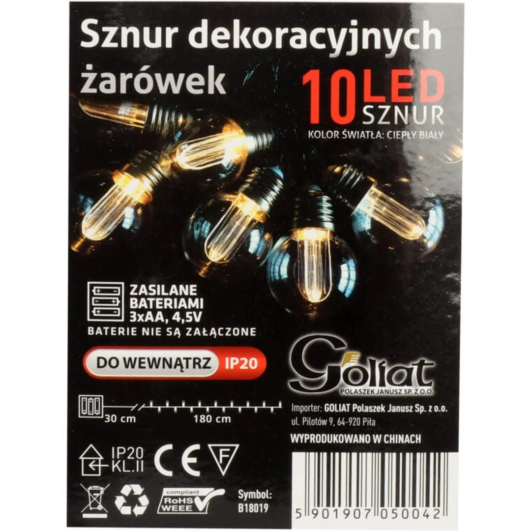 Lampki 10 LED dekoracyjny sznur — zdjęcie 4