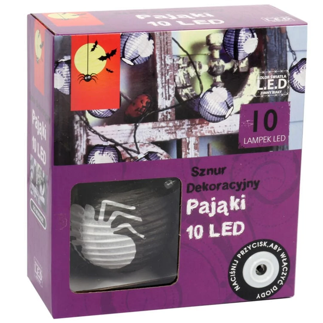 LAMPKI 10 LED PAJĄKI SZNUR DEKORACYJNY NA BATERIE — zdjęcie 6