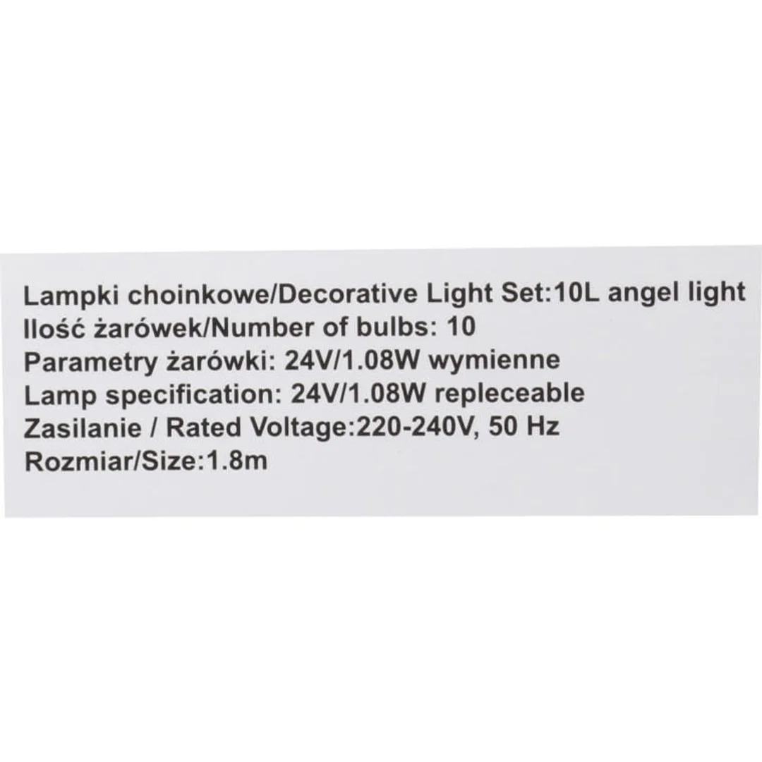 Lampki choinkowe 10 led aniołki na sznurze — zdjęcie 2