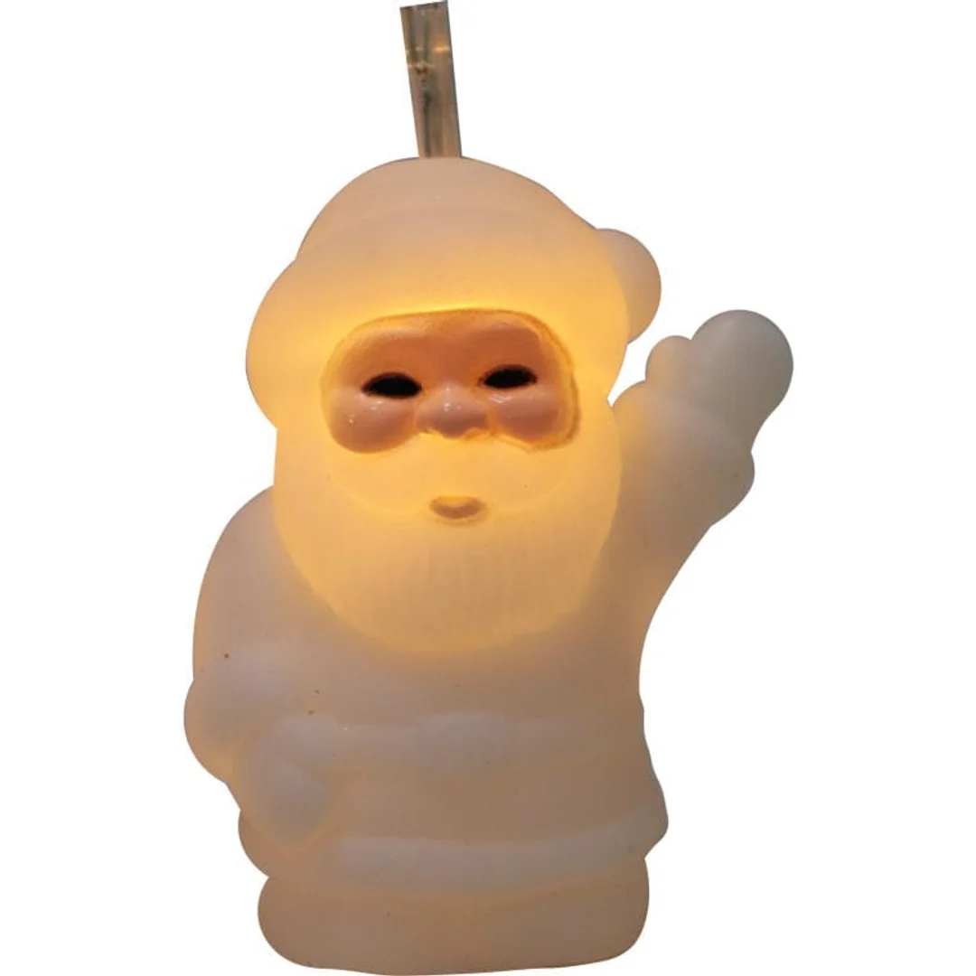 Lampki choinkowe 10 led Mikołaje na sznurze — zdjęcie 2