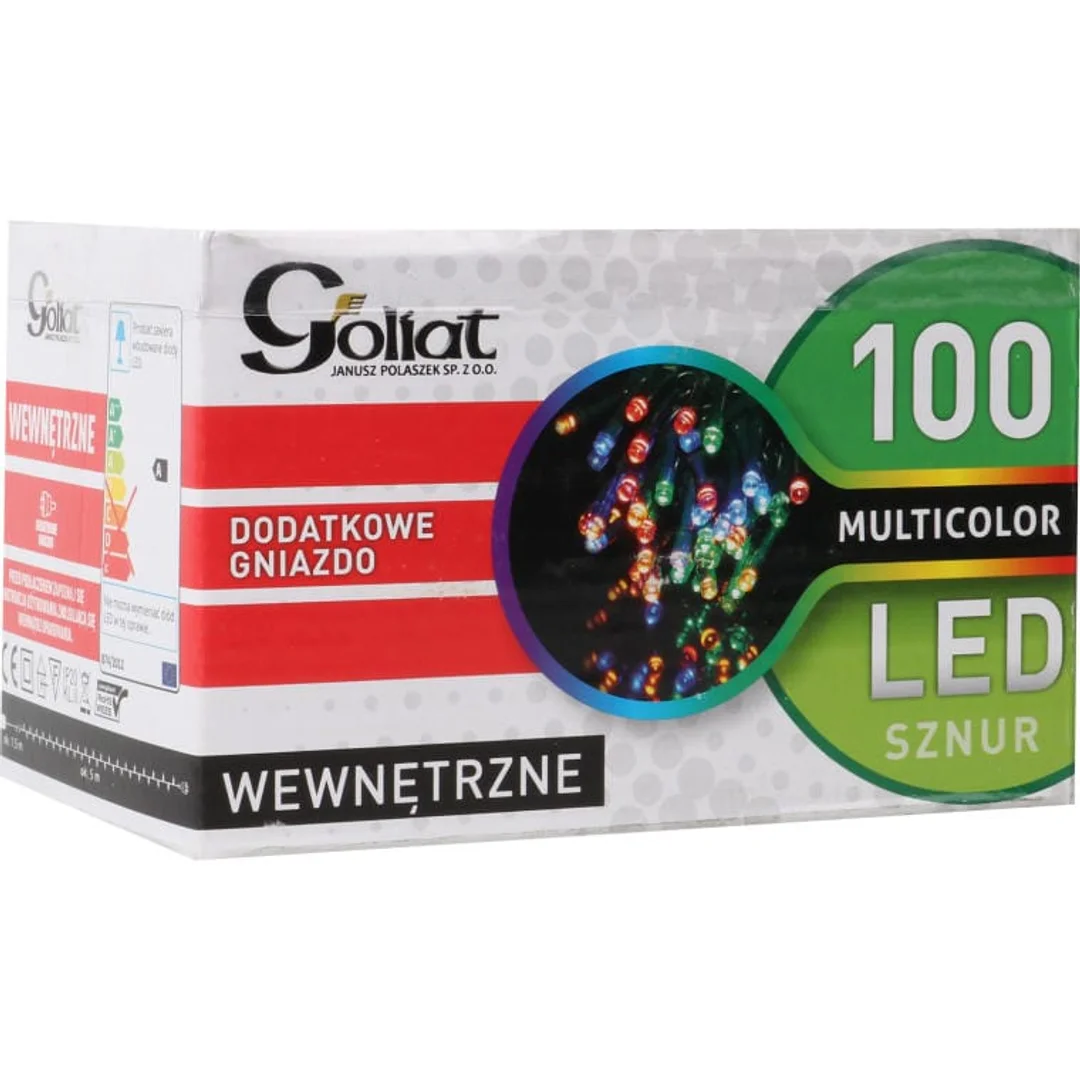 Lampki choinkowe 100 LED ring wewnętrzne multicolor — zdjęcie 9