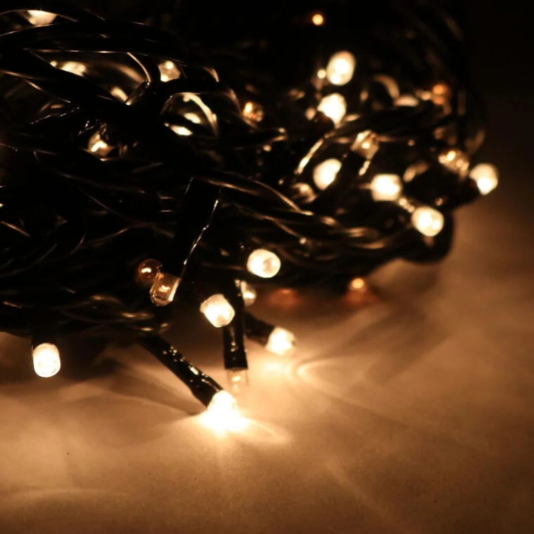 Lampki choinkowe 100 LED typu ryż z programatorem ciepły biały — zdjęcie 11