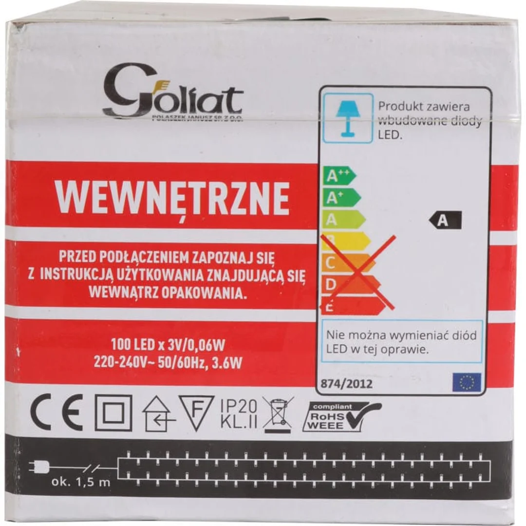 Lampki choinkowe 100 led zewnętrzne multikolor — zdjęcie 5