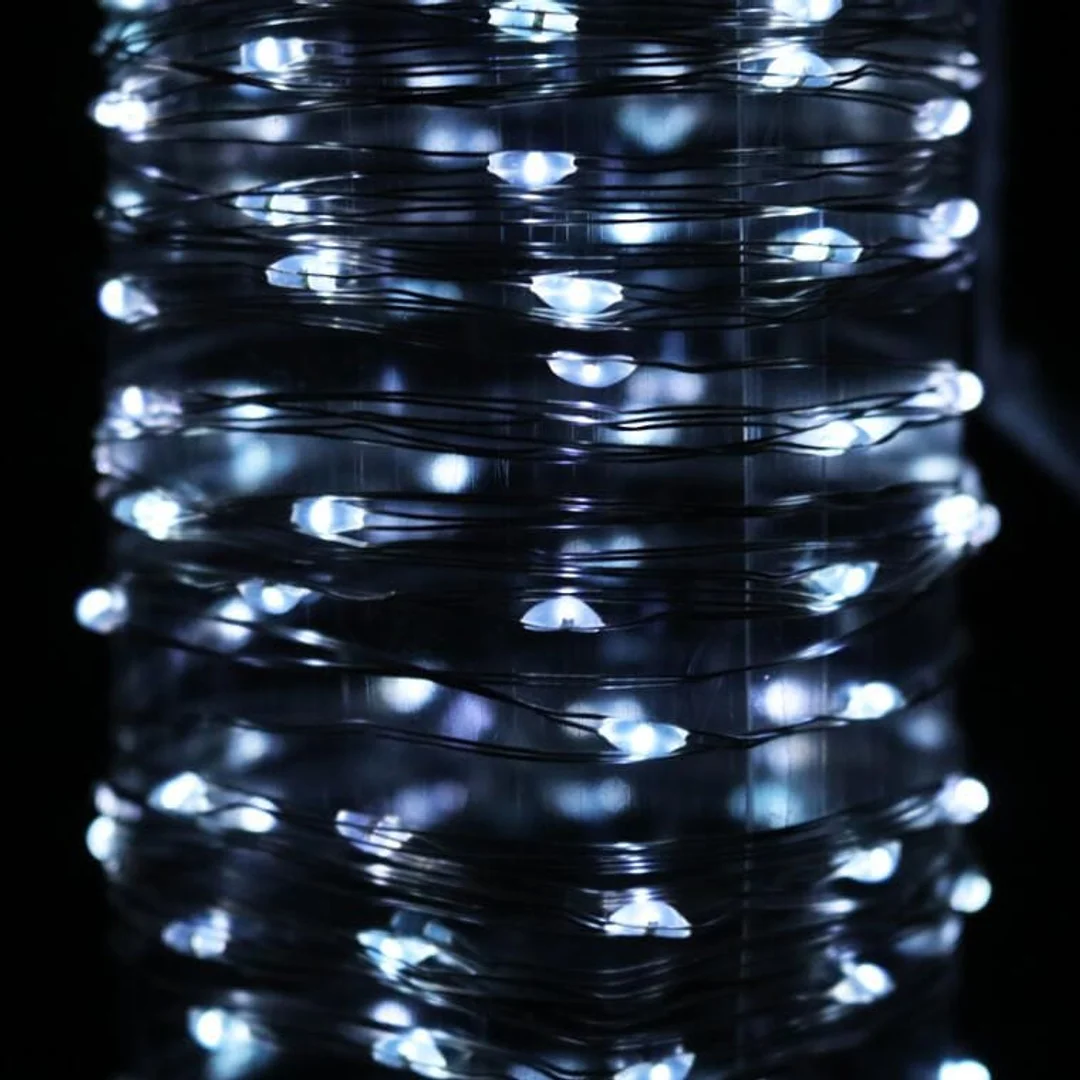 LAMPKI CHOINKOWE 120 LED IP20 ZIMNY BIAŁY NA BATERIE — zdjęcie 6