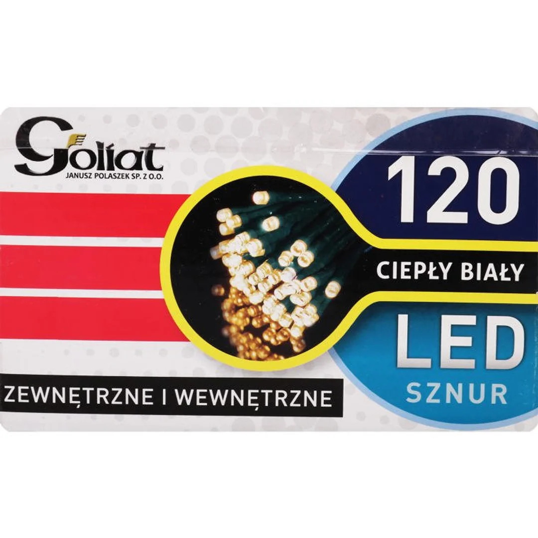 Lampki choinkowe 120 LED wewnętrzne, ciepły biały — zdjęcie 3