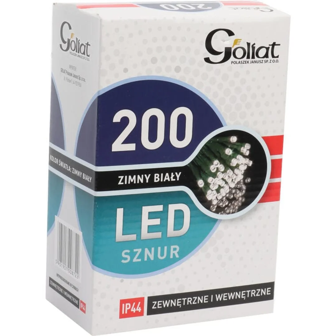 Lampki Choinkowe 200 LED Biały Zimny, Zasilanie Sieciowe, Na Zewnątrz i Wewnątrz, Długość 10m, IP44 — zdjęcie 2