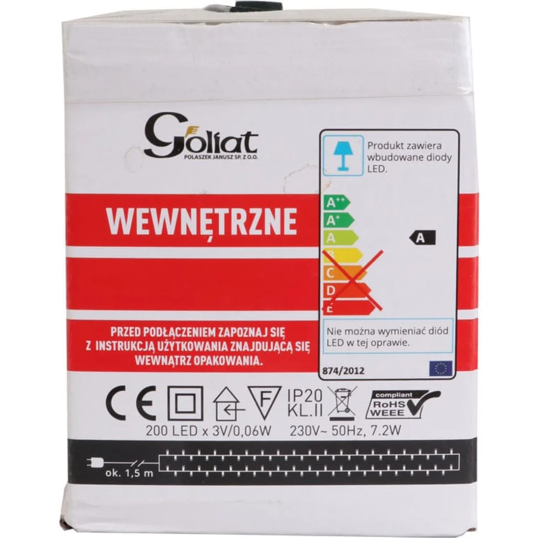 Lampki choinkowe 200 led multikolor wewnętrzne w ringu — zdjęcie 2