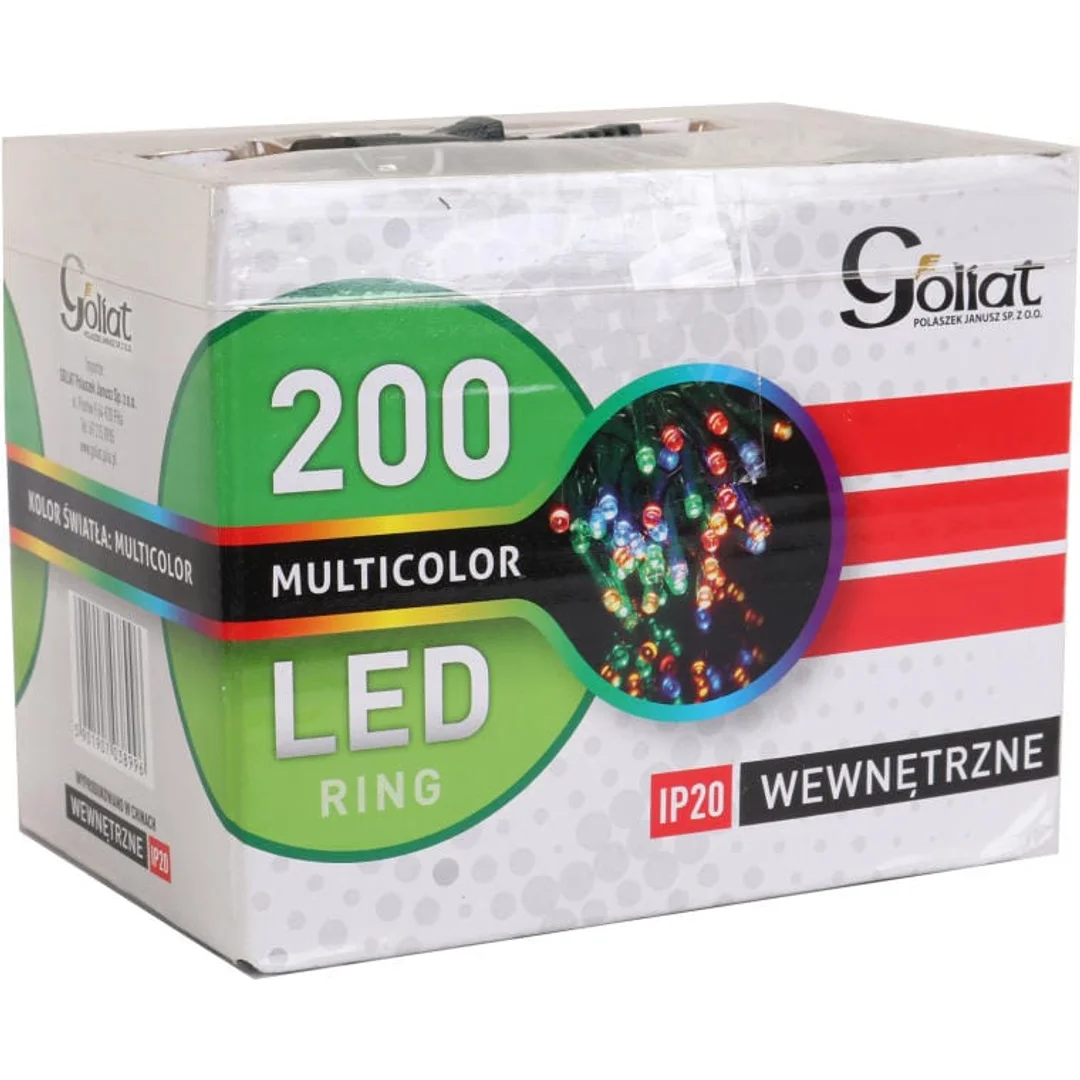 Lampki choinkowe 200 led multikolor wewnętrzne w ringu — zdjęcie 4