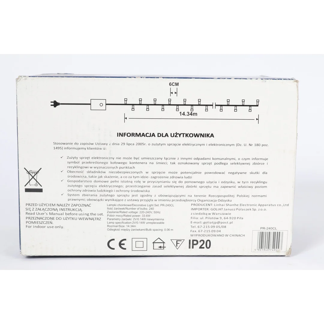 LAMPKI CHOINKOWE 240 LED TYPU RYŹ Z PROGRAMATOREM CIEPŁE BIAŁE — zdjęcie 6