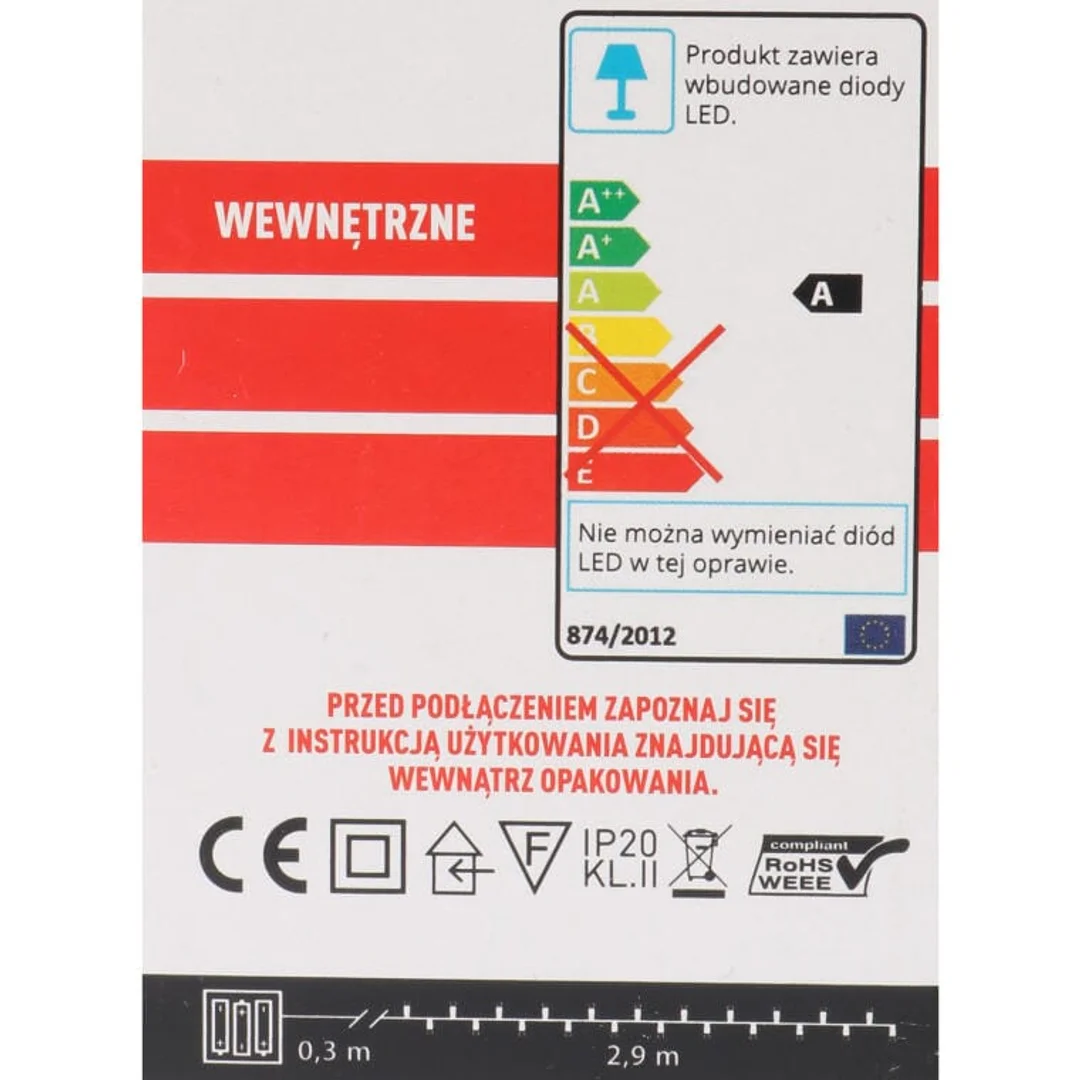 Lampki choinkowe 30 led kolor zimny biały na baterie — zdjęcie 3