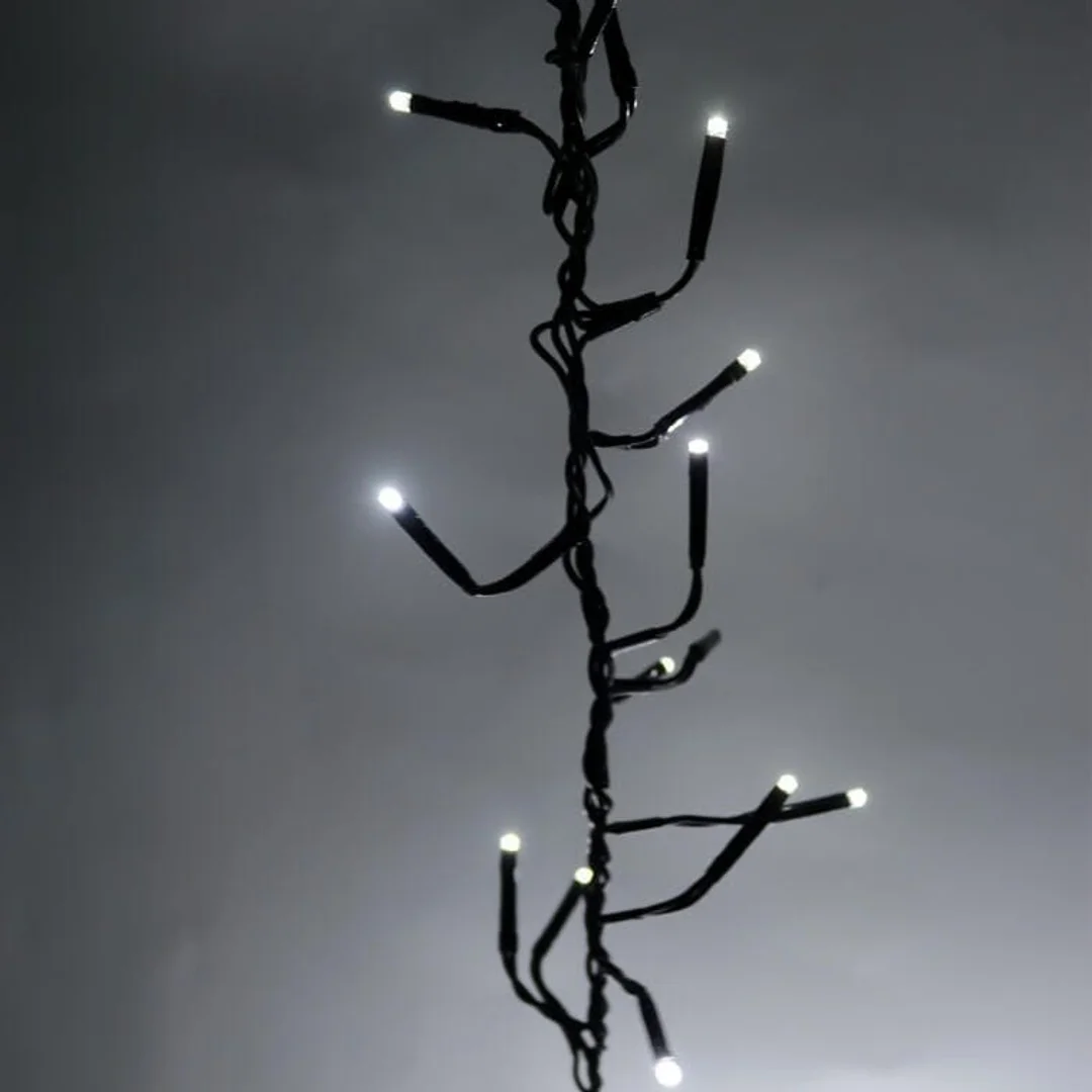 Lampki choinkowe 384 led energooszczędna gąsienica 10m zimny biały — zdjęcie 12