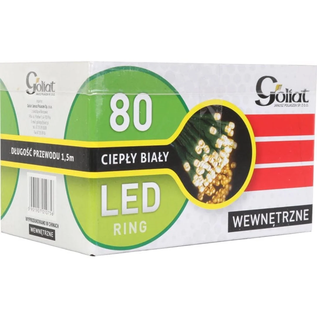 Lampki choinkowe 80 LED RING ciepły biały — zdjęcie 3