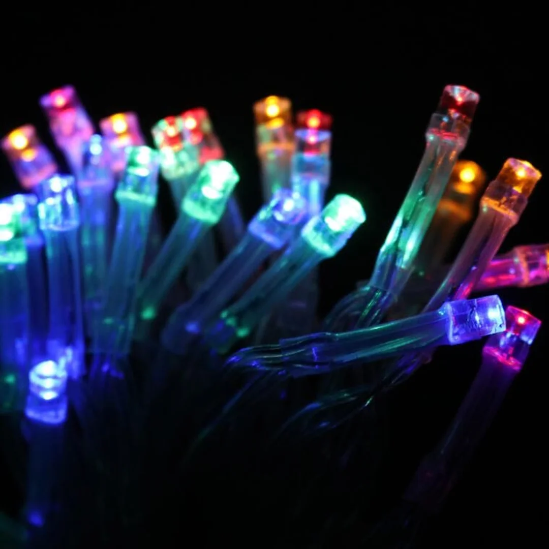 Lampki choinkowe LED Multikolor na baterie - 25 sztuk, do użytku wewnętrznego — zdjęcie 4