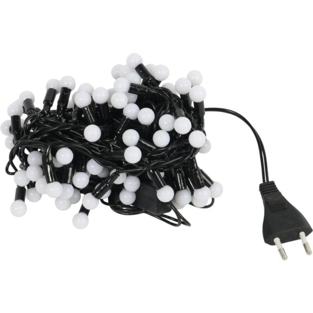 Lampki choinkowe na sznurze 100 LED PEREŁKI NIEBIESKIE — zdjęcie 4