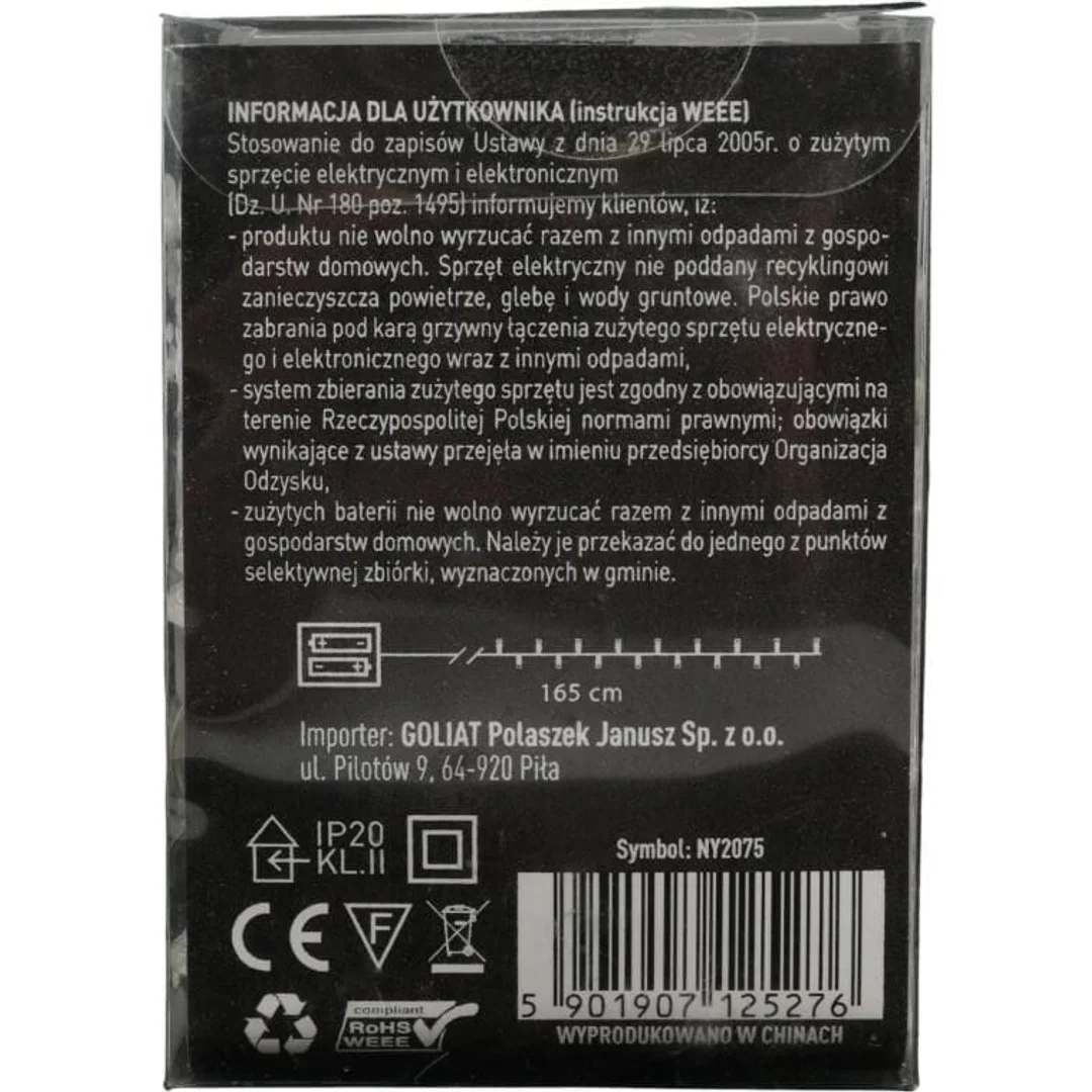 Lampki choinkowe na sznurze AKRYLOWE RENIFERY 10 led na baterie — zdjęcie 3