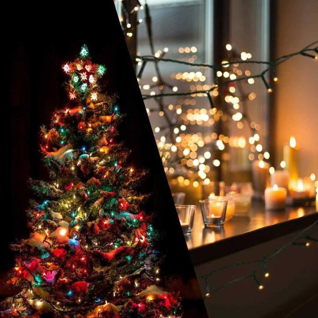 Lampki Choinkowe o Ciepłym Białym Świetle, 100 LED, Ring, Użytek Wewnętrzny, 495cm, Zasilanie Sieciowe — zdjęcie 7