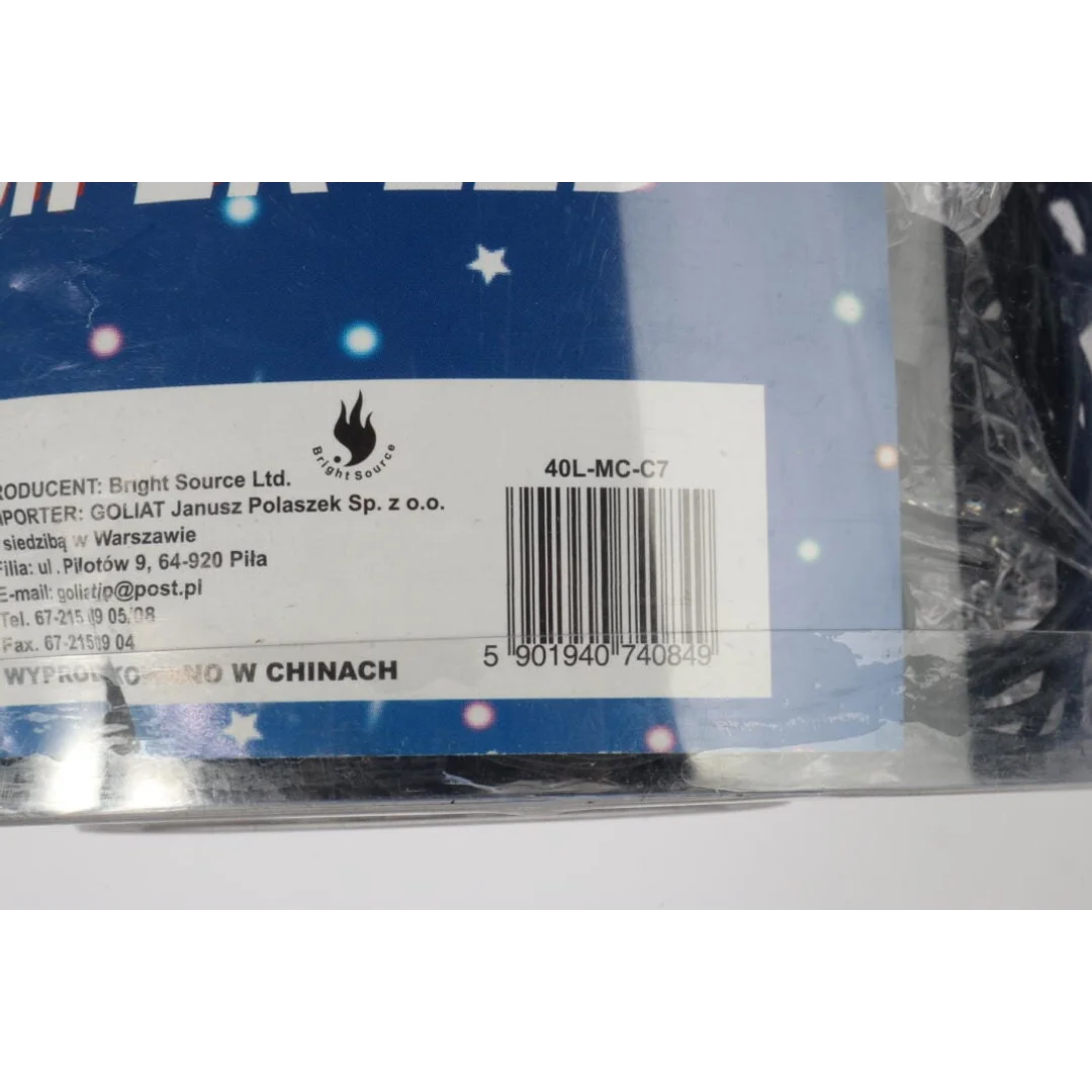 Lampki Choinkowe z Multikolorowymi LED Świeczkami na Zielonym Przewodzie, 40 sztuk, Zasilanie Sieciowe, z 8 Funkcyjnym Programatorem — zdjęcie 7