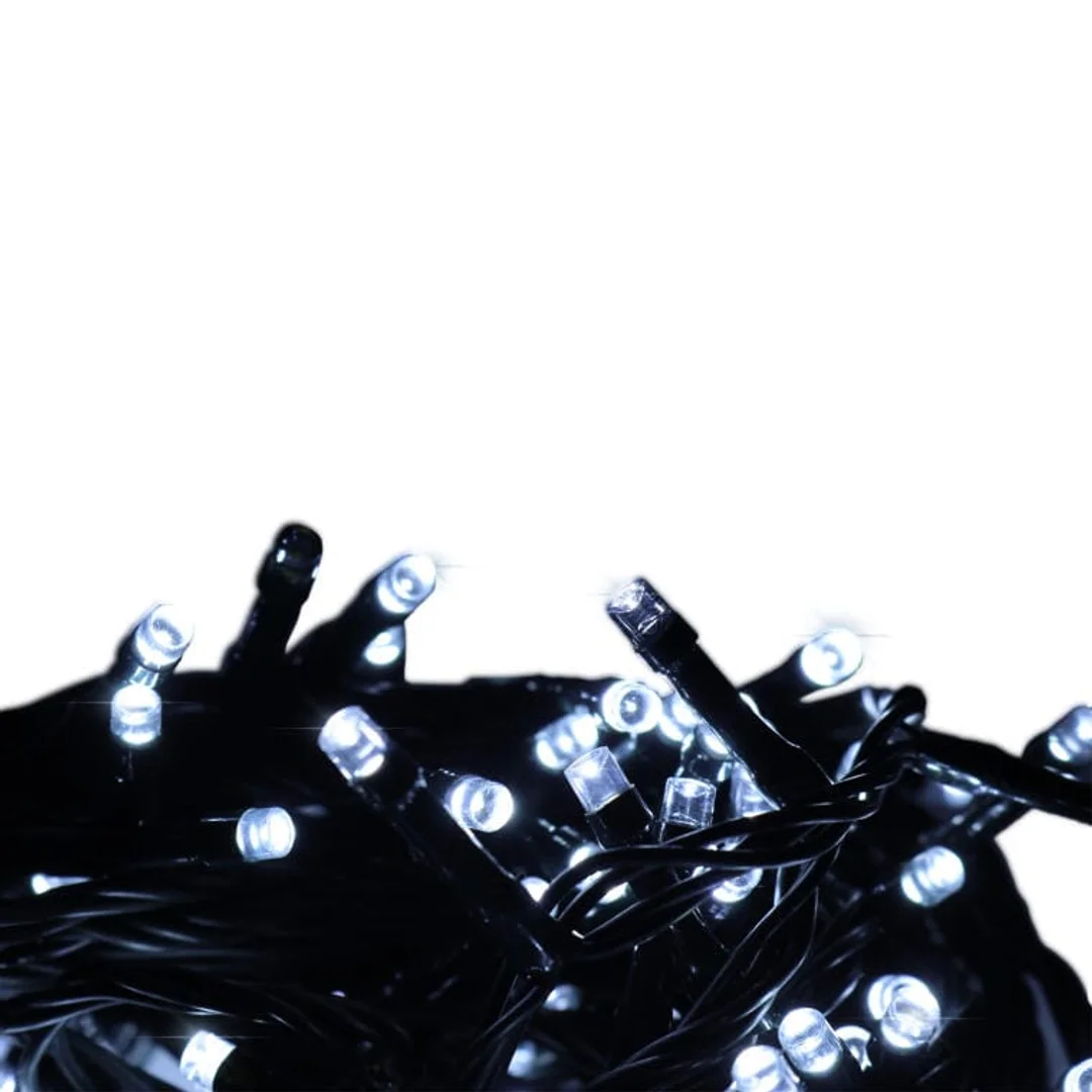 Lampki Choinkowe Zewnętrzne 200 LED z Efektem Flash i Dodatkowym Gniazdem, Białe, Zasilanie Sieciowe, Przepalenie Jednej Diod nie Wygasza Zestawu — zdjęcie 4