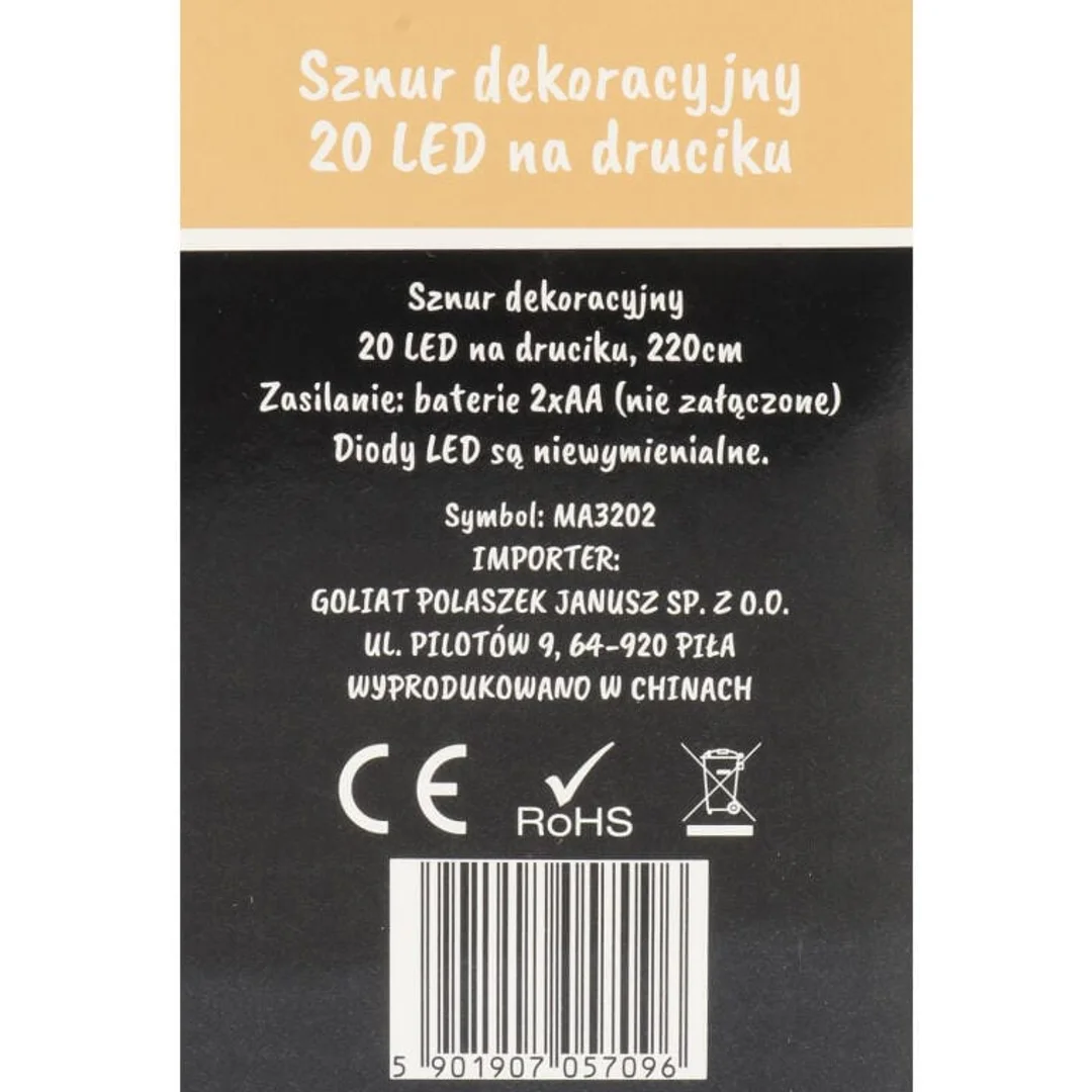 Lampki Dekoracyjne LED w Kształcie Duszki na Giętkim Druciku - 20 Sztuk, Zasilane Bateriami — zdjęcie 2