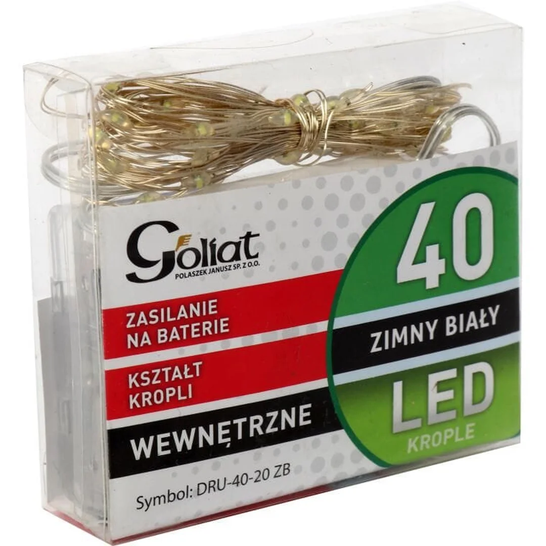 Lampki LED Giętkie na baterie - Biały Zimny - 40 sztuk na drucie dodatkowo do Dekoracji Wnętrz — zdjęcie 6