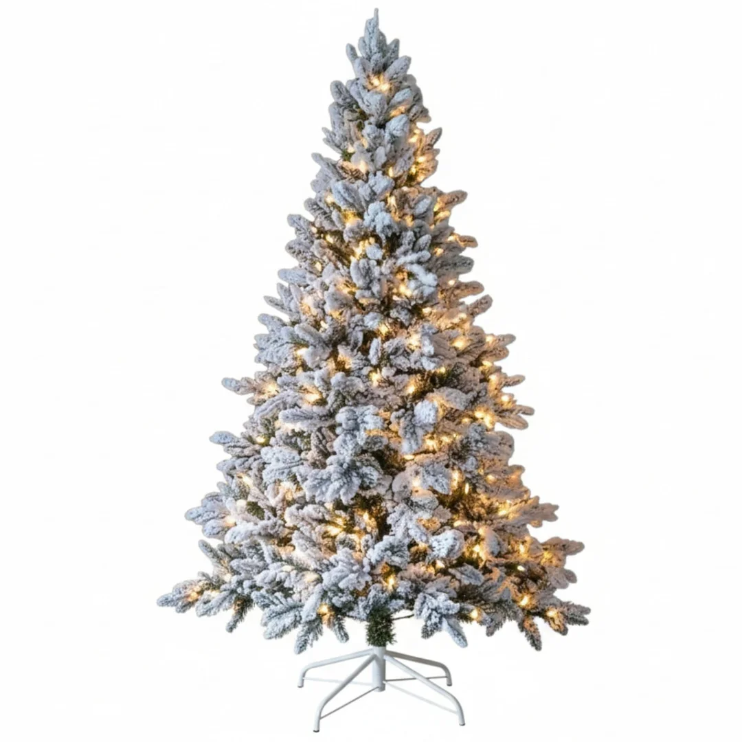LUKSUSOWA CHOINKA SZTUCZNA ŚWIERK OŚNIEŻONA 300 LED BIAŁY/MULTIKOLOR 180 CM — zdjęcie 3