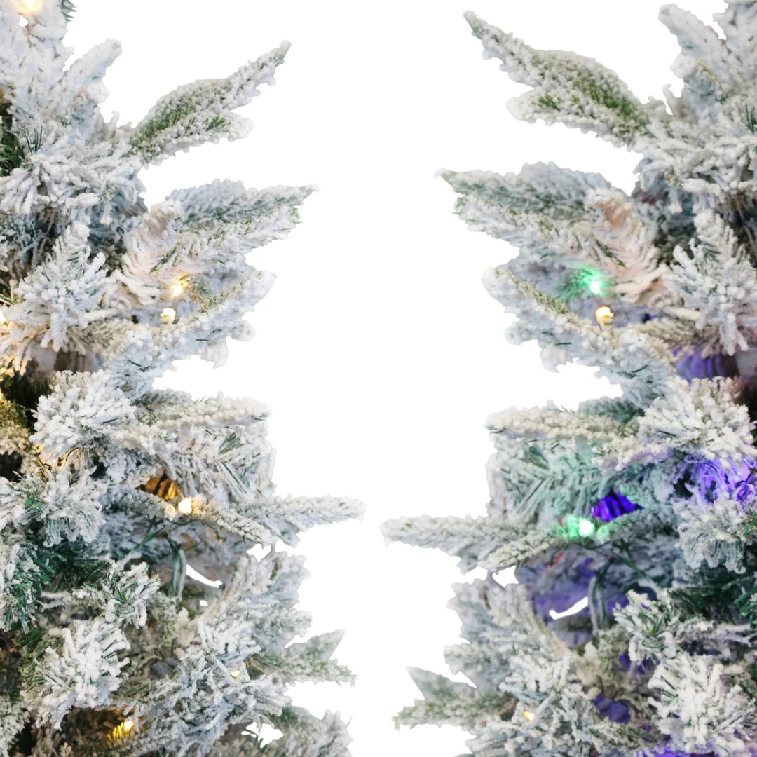 LUKSUSOWA CHOINKA SZTUCZNA ŚWIERK OŚNIEŻONA 300 LED BIAŁY/MULTIKOLOR 180 CM — zdjęcie 5