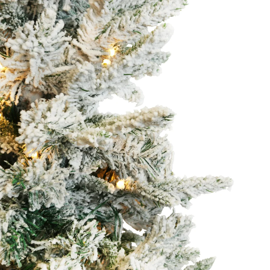 LUKSUSOWA CHOINKA SZTUCZNA ŚWIERK OŚNIEŻONA 300 LED BIAŁY/MULTIKOLOR 180 CM — zdjęcie 7