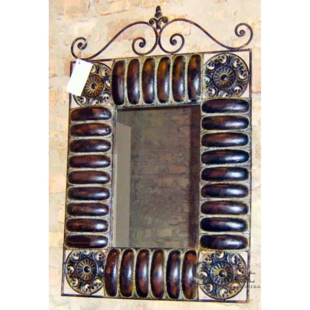 Lustro Prostokątne z Metaloplastyki Czarne 80x54cm — zdjęcie 2