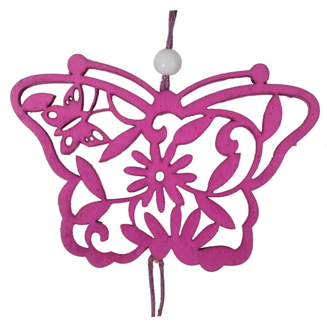 MOTYL ZAWIESZKA DREWNIANA WIELKANOC kpl.3 szt — zdjęcie 2